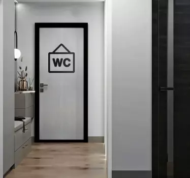Sticker WC porte pancarte - TenStickers