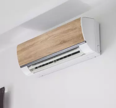 Sticker climatiseur effet bois - TenStickers