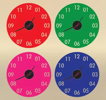 Sticker horloge rond - TenStickers