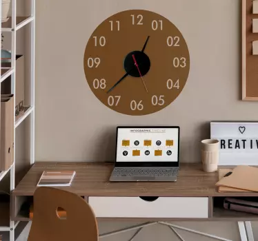 Sticker horloge rond - TenStickers