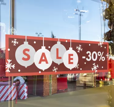 Sticker affiche soldes hiver - TenStickers