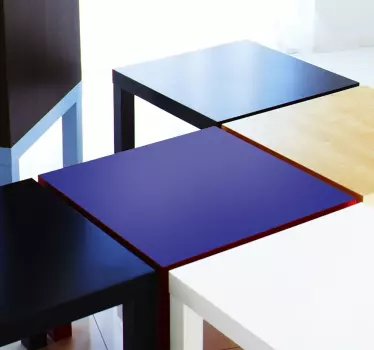 Sticker meuble Ikea table LACK couleur - TenStickers