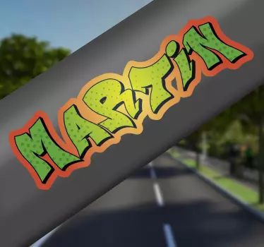 Sticker vélo graffiti vert - TenStickers