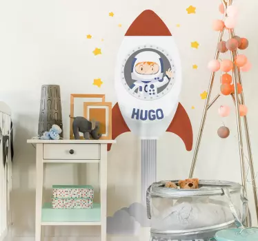 Sticker espace astronaute personnalisable - TenStickers