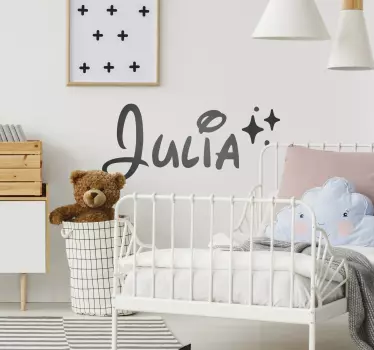 Sticker enfant féerique nom personnalisable - TenStickers