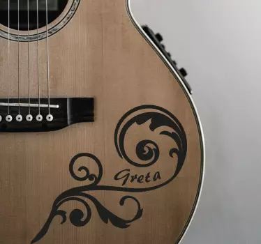 Sticker musique guitare personnalisable - TenStickers