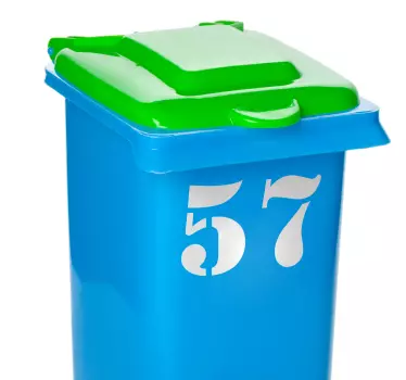Autocollant container numéro de conteneur - TenStickers