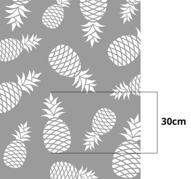 Sticker fenêtre cuisine motif ananas - TenStickers