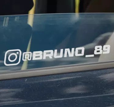 Sticker voiture Instagram racing personnalisable - TenStickers