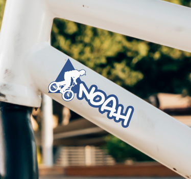 Sticker vélo prénom de BMX avec prénom - TenStickers