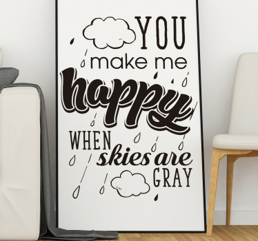 Sticker Mural You Make Me Happy - TenStickers