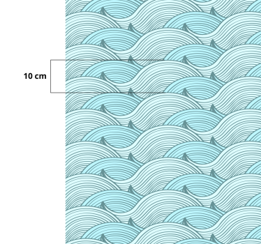 Sticker Pour Meuble Motifs Vague - TenStickers