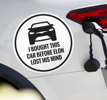 Sticker voiture Tesla - TenStickers