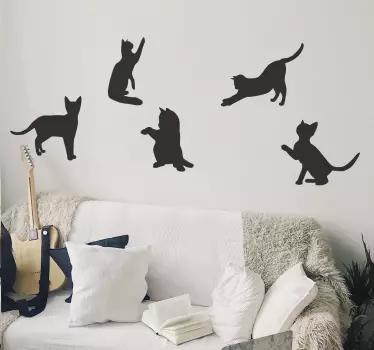 adhesif deco chats dansants - TenStickers