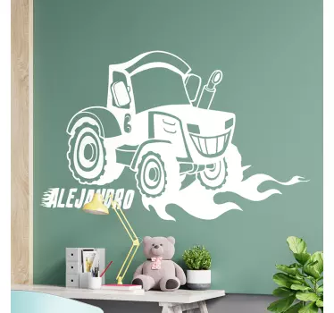Stickers tracteur retro pour enfant - TenStickers