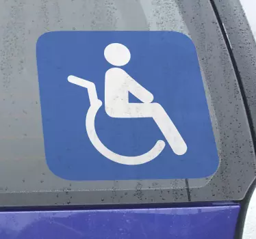 Sticker voiture signalisation personnes invalides - TenStickers