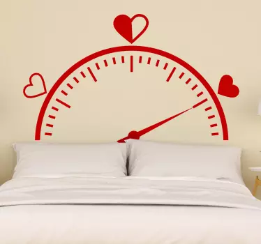 adhesif tête de lit tachymètre amour - TenStickers