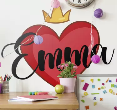 Autocollant Amour Noms avec coeur - TenStickers
