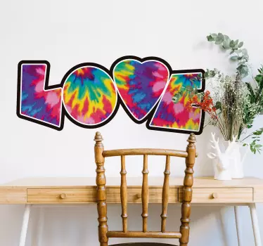 Sticker amour mot "Love" coloré - TenStickers