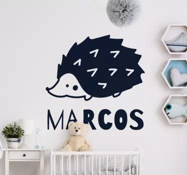 Autocollant animal de compagnie personnalisation hérisson - TenStickers