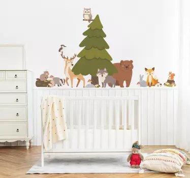 Sticker chambre enfant faune forestière - TenStickers