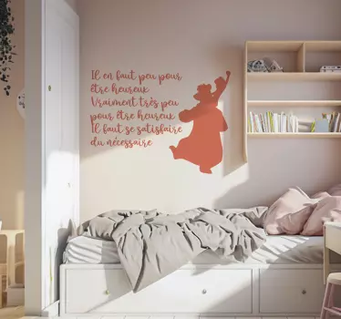 Sticker enfant Il en faut peu pour être heureux - TenStickers