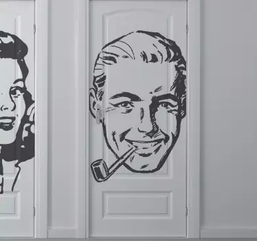 Autocollant Salle de Bain WC coin des hommes - TenStickers