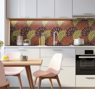 Sticker cuisine mandalas abstraits - TenStickers