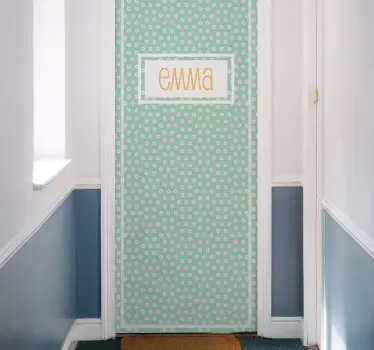 Autocollant de porte en verre Marguerite personnalisable - TenStickers