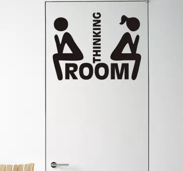 Sticker WC salle de pensée - TenStickers