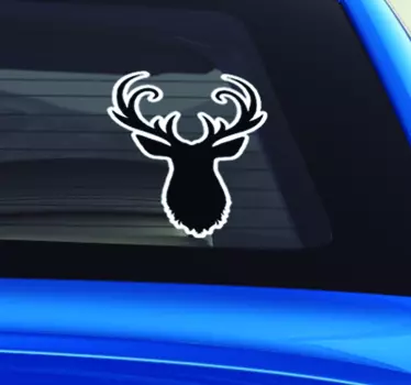 Autocollant de voiture silhouette cerf - TenStickers