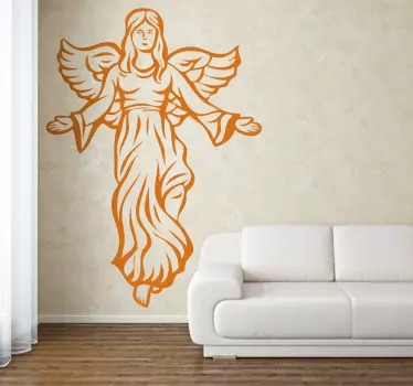 Autocollant décorations ange Noël - TenStickers