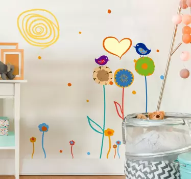 Autocollant enfant jardin idyllique - TenStickers