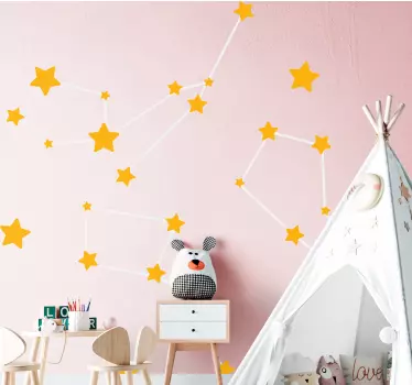 Sticker enfant motifs d'étoiles brillantes - TenStickers