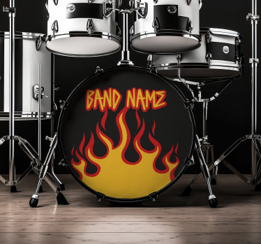 Sticker flammes caisse batterie personnalisé - TenStickers