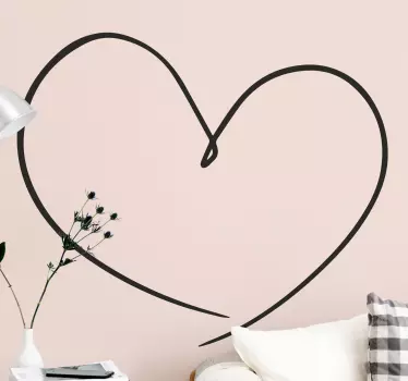 Autocollant Forme Coeur minimaliste - TenStickers