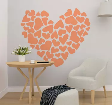 Autocollant Forme fait de coeurs - TenStickers