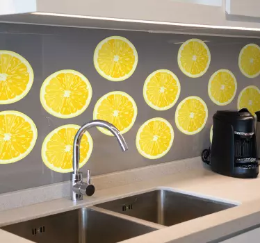 Autocollant Fruit Citrons tranchés - TenStickers