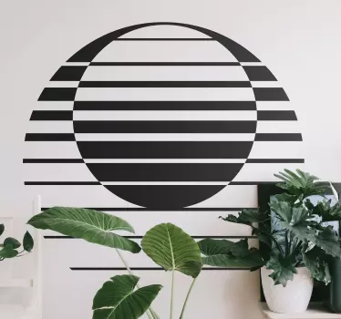 Autocollant Geometrique Tirage au soleil rétro - TenStickers