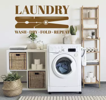 Autocollant Maison Pince à linge - TenStickers