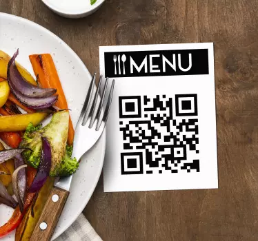 Sticker menu code QR personnalisable - TenStickers