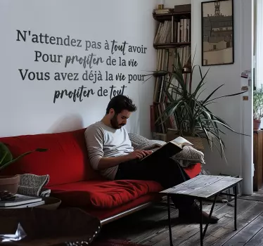 Sticker motivation n'attendez pas - TenStickers