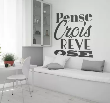 Sticker motivation pense et ose - TenStickers