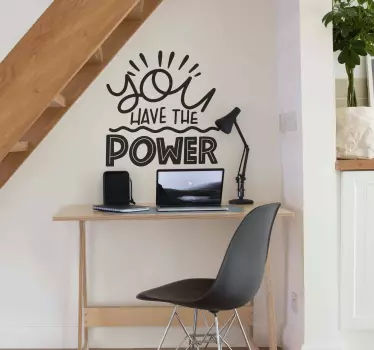 Autocollant Motivation Tu as le pouvoir - TenStickers