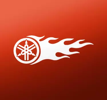 Autocollant Moto Conception yamaha avec flamme - TenStickers