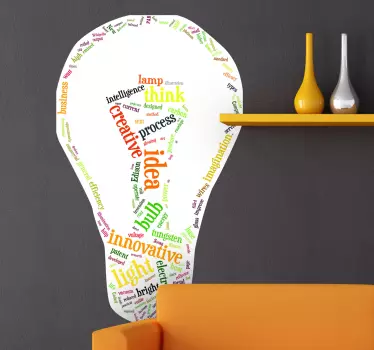 Autocollant mural ampoule idées - TenStickers