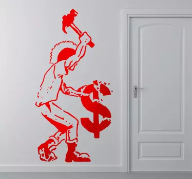Autocollant mural anticapitaliste - TenStickers