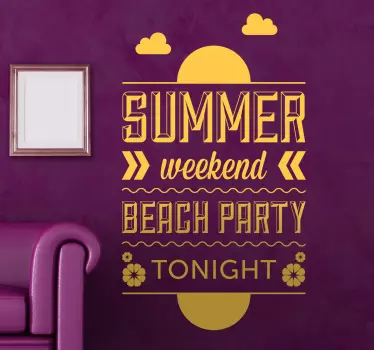 Autocollant mural beach party - TenStickers