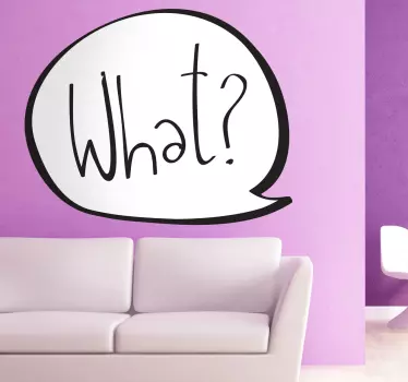 Autocollant mural bulle what - TenStickers