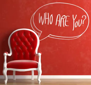 Autocollant mural bulle who are you - TenStickers